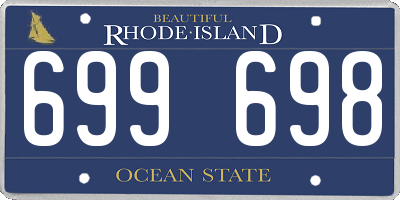 RI license plate 699698