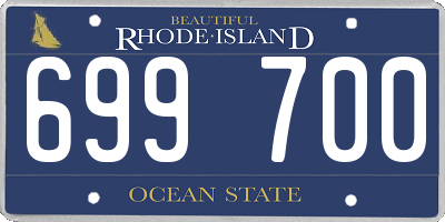 RI license plate 699700