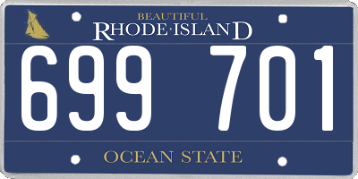 RI license plate 699701