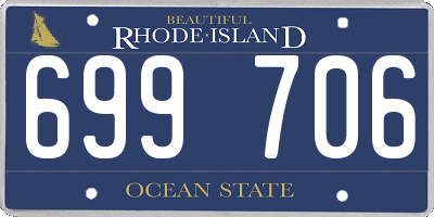 RI license plate 699706