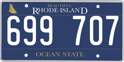 RI license plate 699707