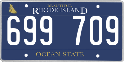 RI license plate 699709