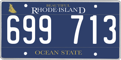 RI license plate 699713