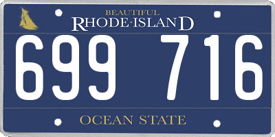 RI license plate 699716