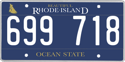 RI license plate 699718