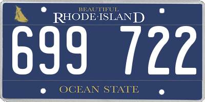 RI license plate 699722