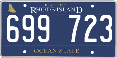 RI license plate 699723