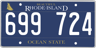 RI license plate 699724