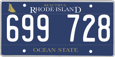 RI license plate 699728