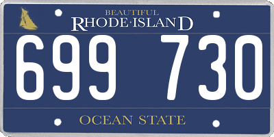 RI license plate 699730