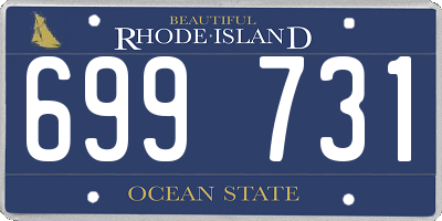 RI license plate 699731