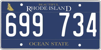 RI license plate 699734