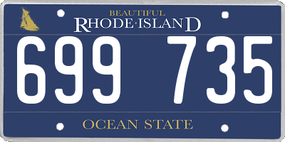RI license plate 699735
