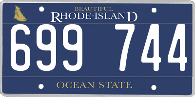 RI license plate 699744