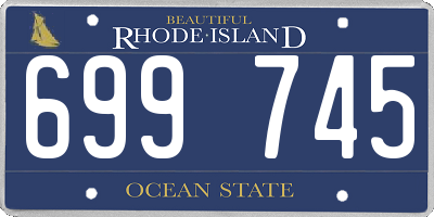 RI license plate 699745