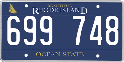 RI license plate 699748