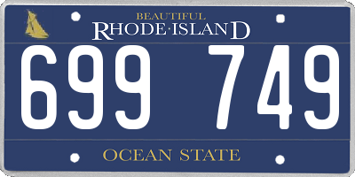 RI license plate 699749