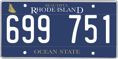 RI license plate 699751