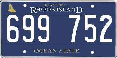 RI license plate 699752