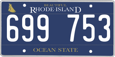 RI license plate 699753