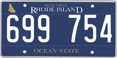 RI license plate 699754