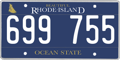 RI license plate 699755