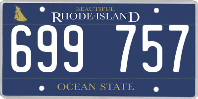 RI license plate 699757