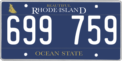 RI license plate 699759