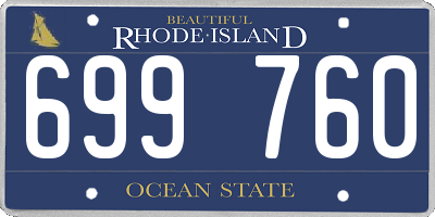 RI license plate 699760