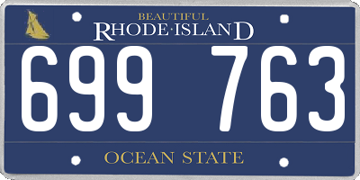 RI license plate 699763