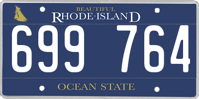 RI license plate 699764