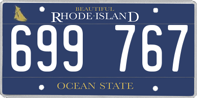 RI license plate 699767
