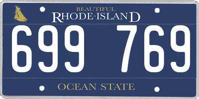 RI license plate 699769