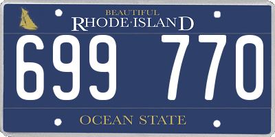 RI license plate 699770