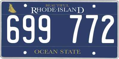 RI license plate 699772