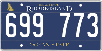 RI license plate 699773