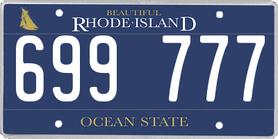 RI license plate 699777