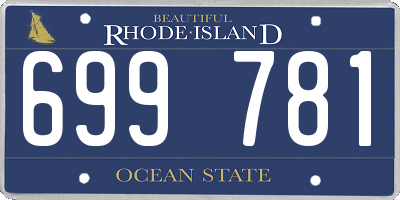 RI license plate 699781