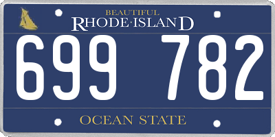 RI license plate 699782