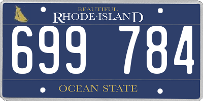 RI license plate 699784