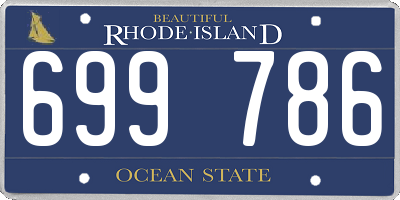 RI license plate 699786