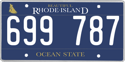 RI license plate 699787