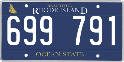 RI license plate 699791