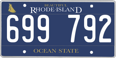 RI license plate 699792
