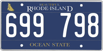 RI license plate 699798