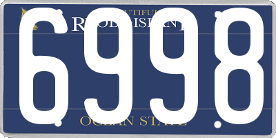 RI license plate 6998