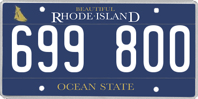 RI license plate 699800