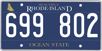 RI license plate 699802