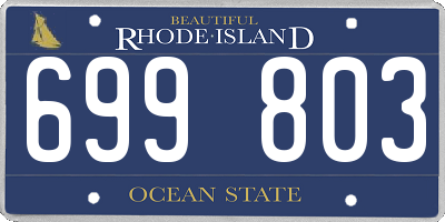 RI license plate 699803