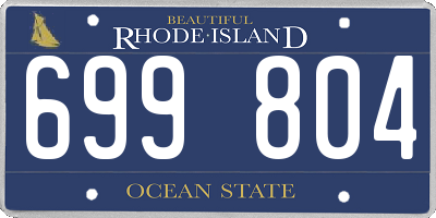 RI license plate 699804